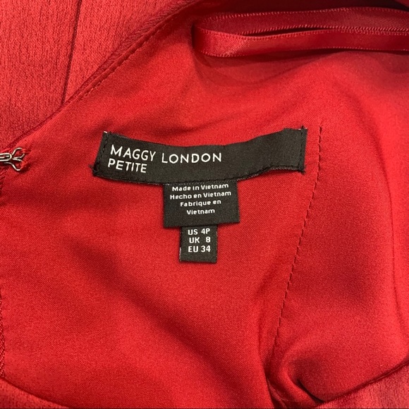 Maggy London Women's Satin Draped Cocktail Sheath - Picture 6 of 7